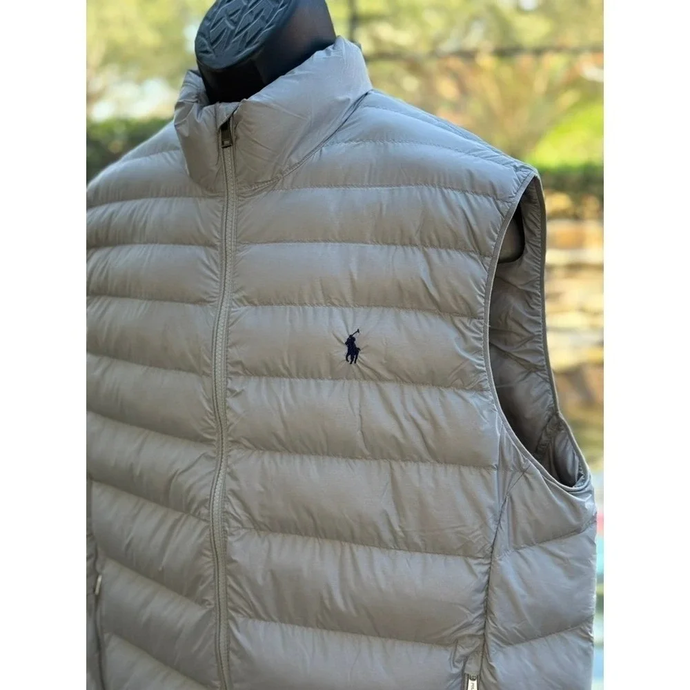 Polo Ralph Lauren Colden‎ Packable Vest Men's 4XB Grey NWT $198 Puffer